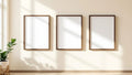 Frame Premium Interior Mockup — Espresso Frame Square 1:1 — Perspective View — #00332 | MockupBulk