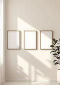 Frame Premium Interior Mockup — Espresso Frame Portrait 2:3 — Perspective View — #00333 | MockupBulk
