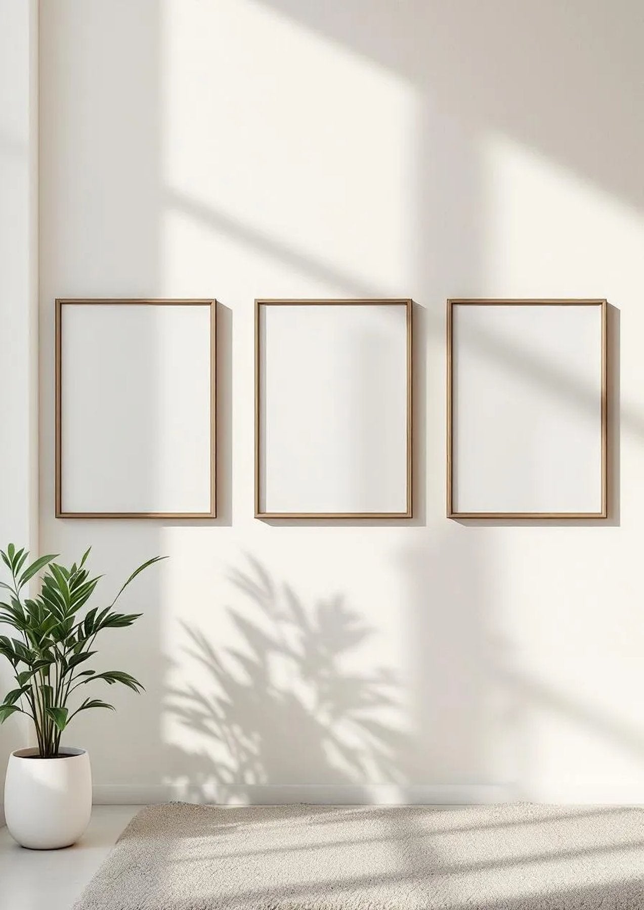 Frame Styled Room Mockup — Espresso Frame Portrait 2:3 — Perspective View — #00336 | MockupBulk