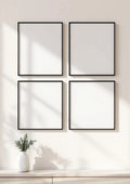 Frame Frame Display Mockup — Matte Black Frame Portrait 4:5 — Perspective View — #00339 | MockupBulk