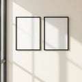 Frame Premium Interior Mockup — Plain Square Frame Portrait 2:3 — Perspective View — #00343 | MockupBulk