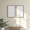 Frame Interior Frame Mockup — Plain Square Frame Portrait 2:3 — Perspective View — #00346 | MockupBulk