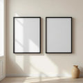 Frame Wall Art Mockup — Plain Square Frame Portrait 4:5 — Perspective View — #00352 | MockupBulk