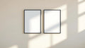 Frame Professional Frame Mockup — Matte Black Frame Square 1:1 — Perspective View — #00353 | MockupBulk