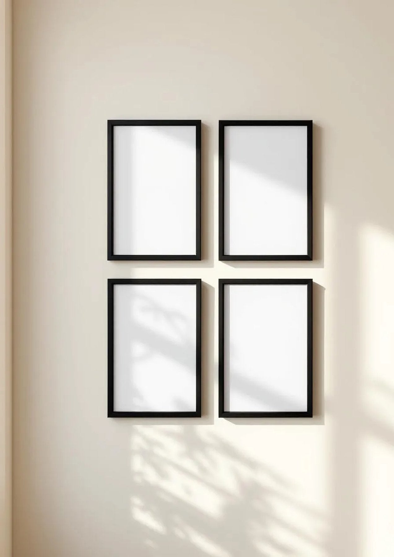 Frame Styled Room Mockup — Matte Black Frame Portrait 2:3 — Perspective View — #00354 | MockupBulk