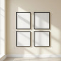 Frame Wall Art Mockup — Plain Square Frame Portrait 2:3 — Perspective View — #00355 | MockupBulk