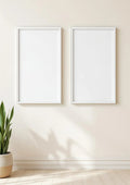 Frame Styled Room Mockup — White Frame Portrait 2:3 — Perspective View — #00363 | MockupBulk