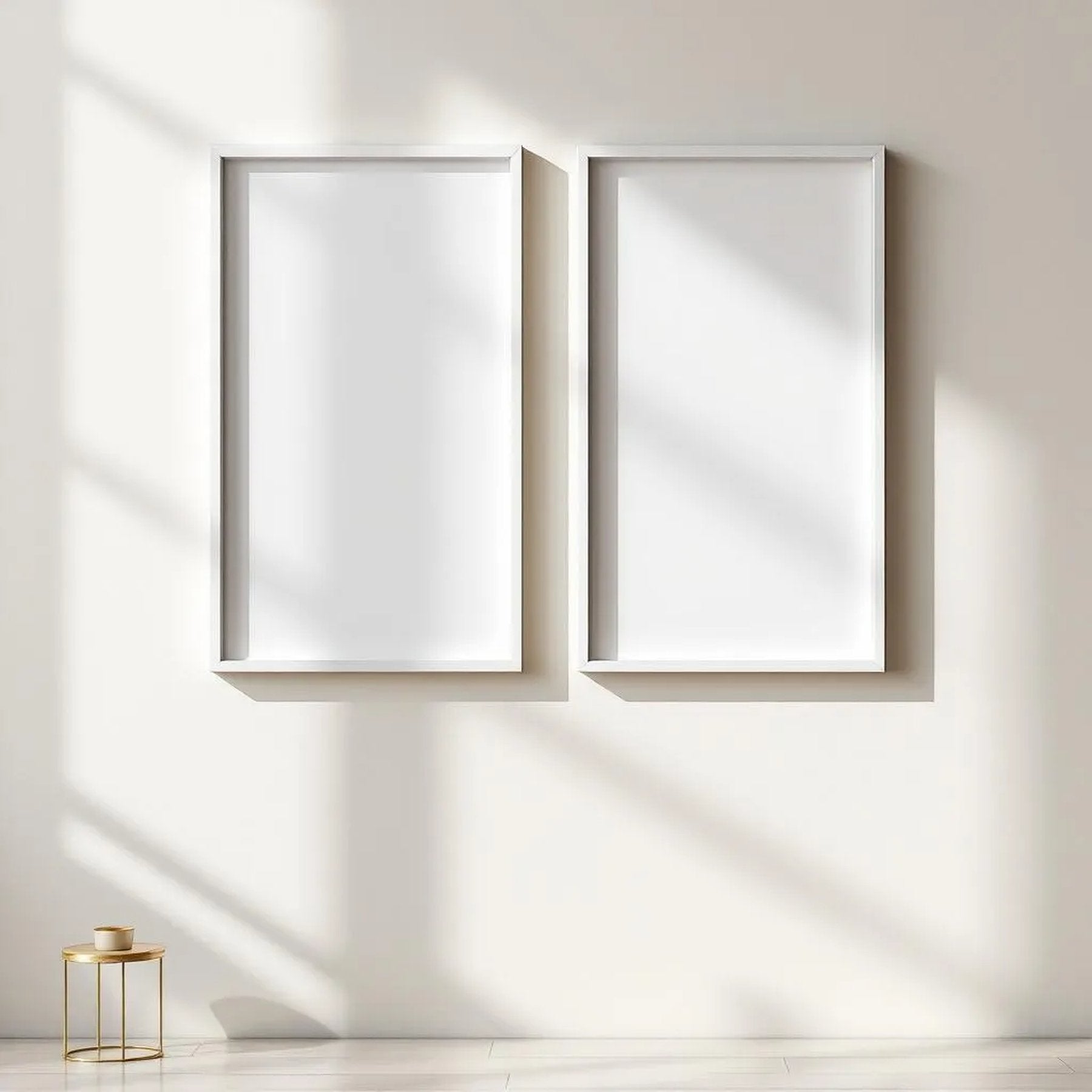 Frame High-Res Frame Mockup — Plain Square Frame Portrait 2:3 — Perspective View — #00367 | MockupBulk