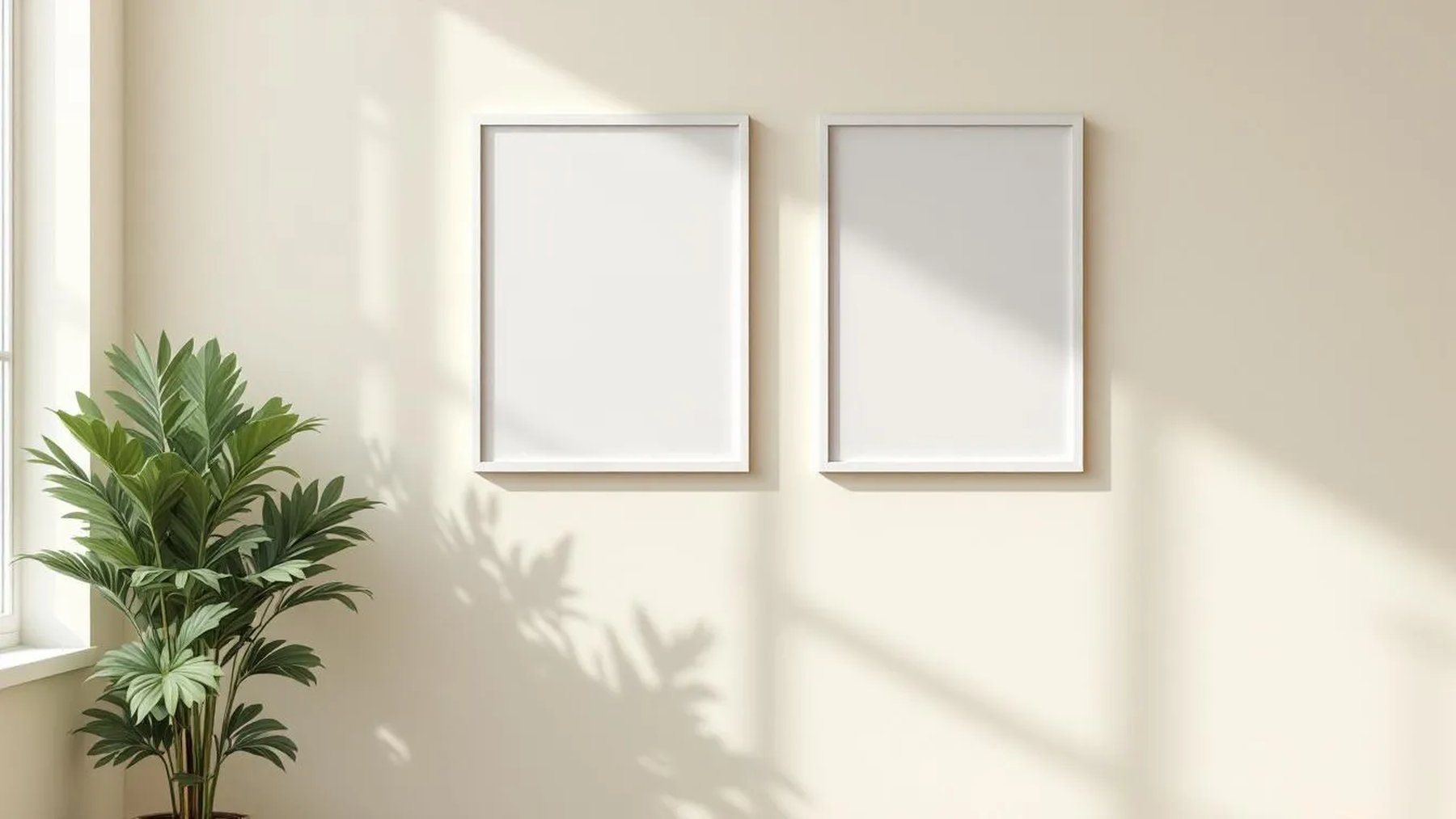 Frame Professional Frame Mockup — White Frame Portrait 4:5 — Perspective View — #00368 | MockupBulk
