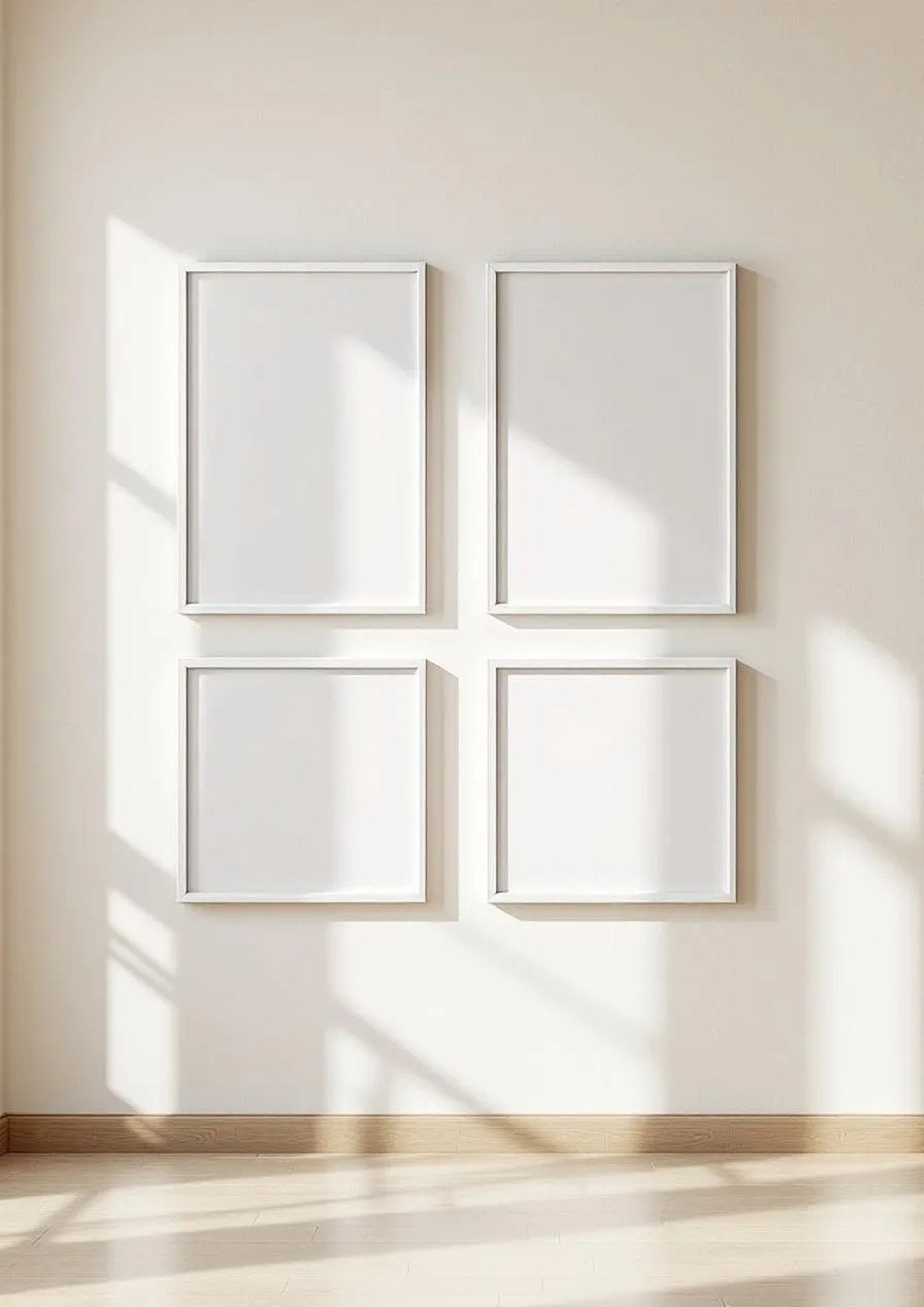 Frame Professional Frame Mockup — White Frame Portrait 2:3 — Perspective View — #00369 | MockupBulk