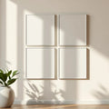 Frame Premium Interior Mockup — Plain Square Frame Portrait 2:3 — Perspective View — #00370 | MockupBulk