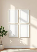Frame Wall Art Mockup — White Frame Portrait 2:3 — Perspective View — #00372 | MockupBulk