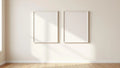 Frame Interior Frame Mockup — White Frame Square 1:1 — Perspective View — #00374 | MockupBulk