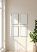 Frame Professional Frame Mockup — White Frame Portrait 2:3 — Perspective View — #00378 | MockupBulk