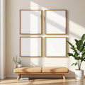 Frame Interior Frame Mockup — Plain Square Frame Portrait 2:3 — Perspective View — #00379 | MockupBulk