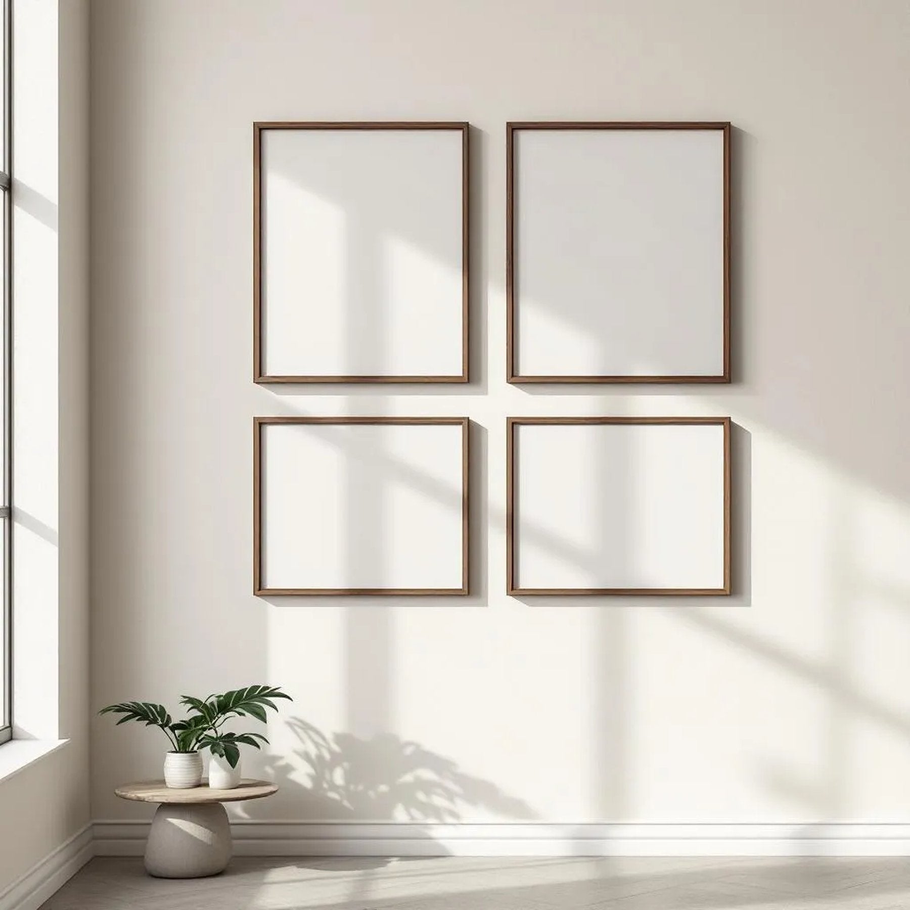Frame Lifestyle Frame Mockup — Plain Square Frame Portrait 2:3 — Perspective View — #00400 | MockupBulk