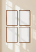Frame Premium Interior Mockup — Walnut Frame Portrait 2:3 — Perspective View — #00402 | MockupBulk