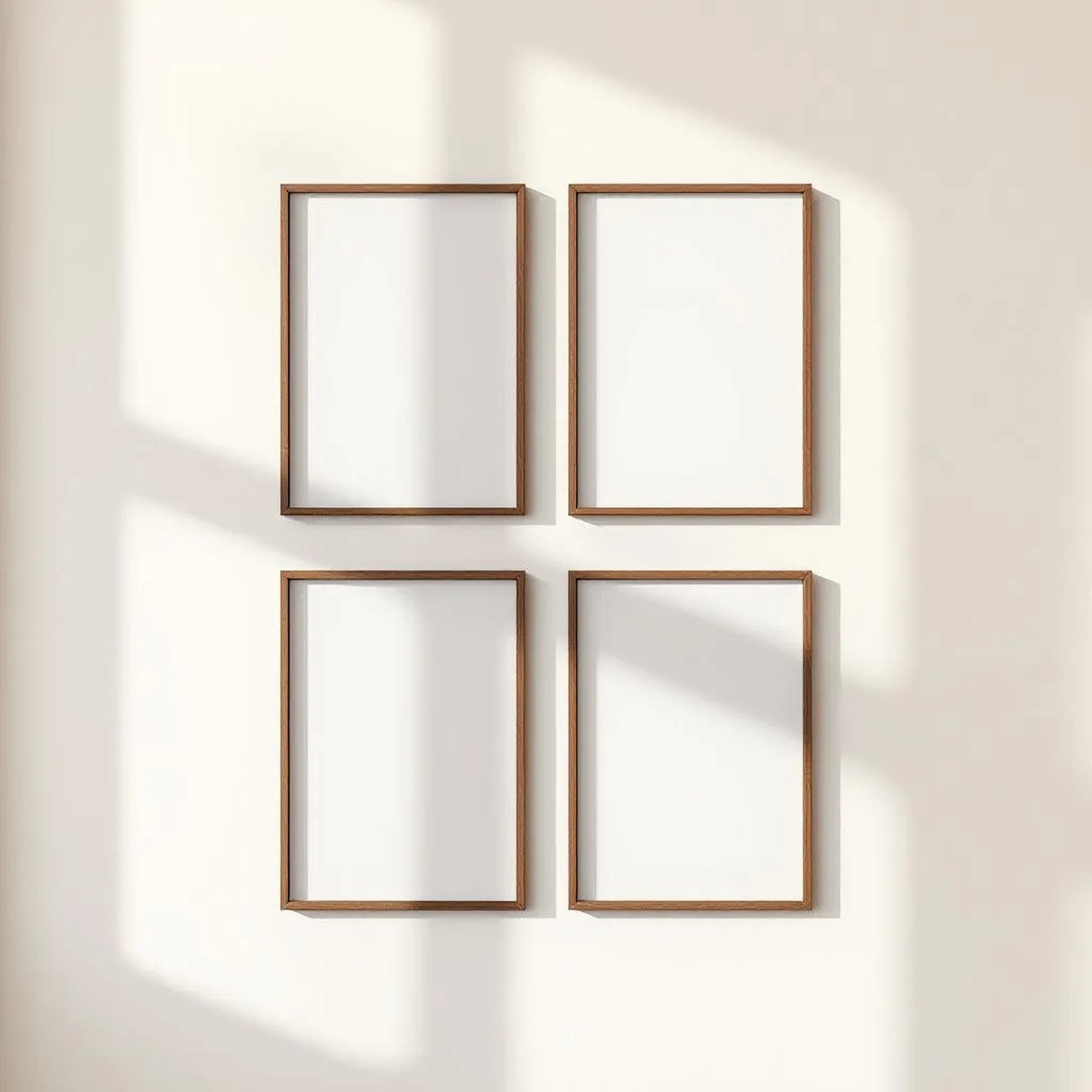 Frame Interior Frame Mockup — Plain Square Frame Portrait 2:3 — Perspective View — #00409 | MockupBulk