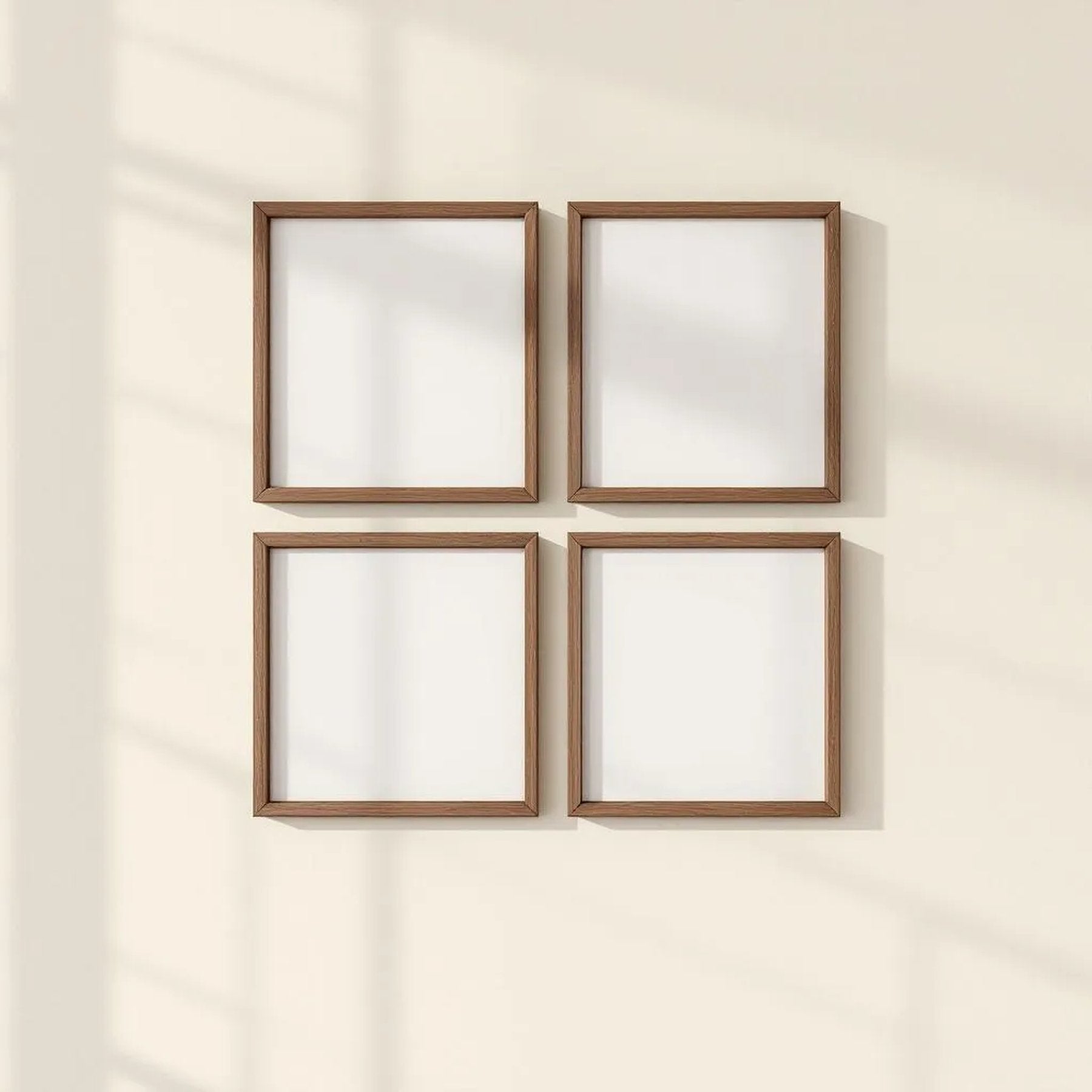 Frame Premium Interior Mockup — Plain Square Frame Square 1:1 — Perspective View — #00418 | MockupBulk