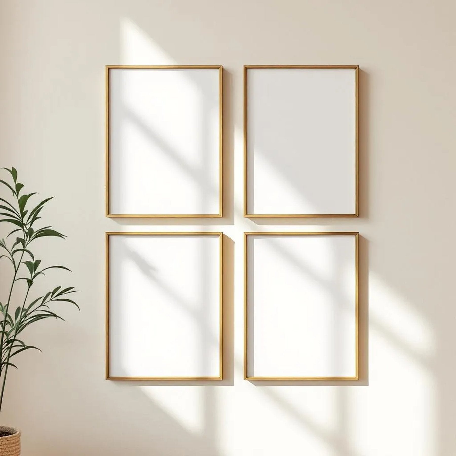 Frame Styled Room Mockup — Plain Square Frame Portrait 4:5 — Perspective View — #00421 | MockupBulk