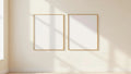 Frame Wall Art Mockup — Gold Frame Square 1:1 — Perspective View — #00422 | MockupBulk