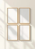Frame Lifestyle Frame Mockup — Gold Frame Portrait 2:3 — Perspective View — #00423 | MockupBulk