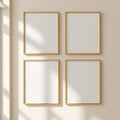 Frame Wall Art Mockup — Plain Square Frame Portrait 2:3 — Perspective View — #00427 | MockupBulk