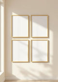 Frame Lifestyle Frame Mockup — Gold Frame Portrait 2:3 — Perspective View — #00435 | MockupBulk