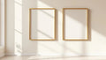 Frame High-Res Frame Mockup — Gold Frame Portrait 4:5 — Perspective View — #00437 | MockupBulk