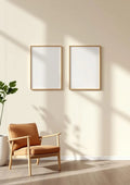 Frame Styled Room Mockup — Gold Frame Portrait 2:3 — Perspective View — #00441 | MockupBulk