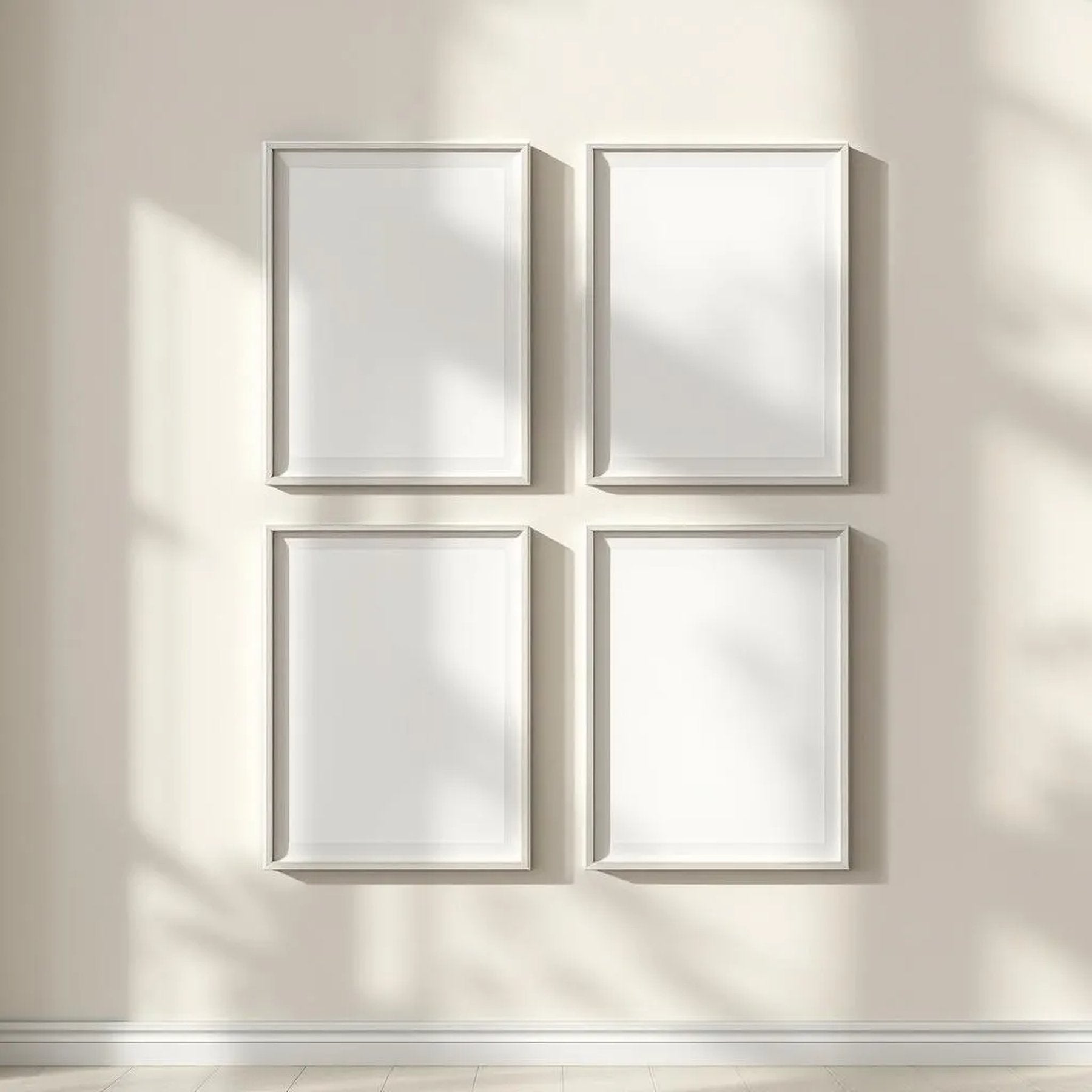 Frame Frame Display Mockup — Plain Square Frame Portrait 2:3 — Perspective View — #00445 | MockupBulk