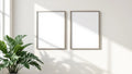 Frame Styled Room Mockup — Silver Frame Square 1:1 — Perspective View — #00446 | MockupBulk