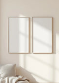 Frame Editorial Room Mockup — Silver Frame Portrait 2:3 — Perspective View — #00447 | MockupBulk