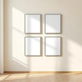 Frame Wall Art Mockup — Plain Square Frame Landscape 11x14 — Perspective View — #00448 | MockupBulk