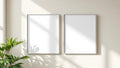 Frame High-Res Frame Mockup — Silver Frame Square 1:1 — Perspective View — #00449 | MockupBulk