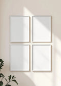 Frame Interior Frame Mockup — Silver Frame Portrait 2:3 — Perspective View — #00450 | MockupBulk