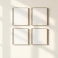 Frame Interior Frame Mockup — Plain Square Frame Square 1:1 — Perspective View — #00451 | MockupBulk