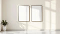 Frame Lifestyle Frame Mockup — Silver Frame Portrait 4:5 — Perspective View — #00452 | MockupBulk