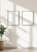 Frame Frame Display Mockup — Silver Frame Portrait 2:3 — Perspective View — #00453 | MockupBulk