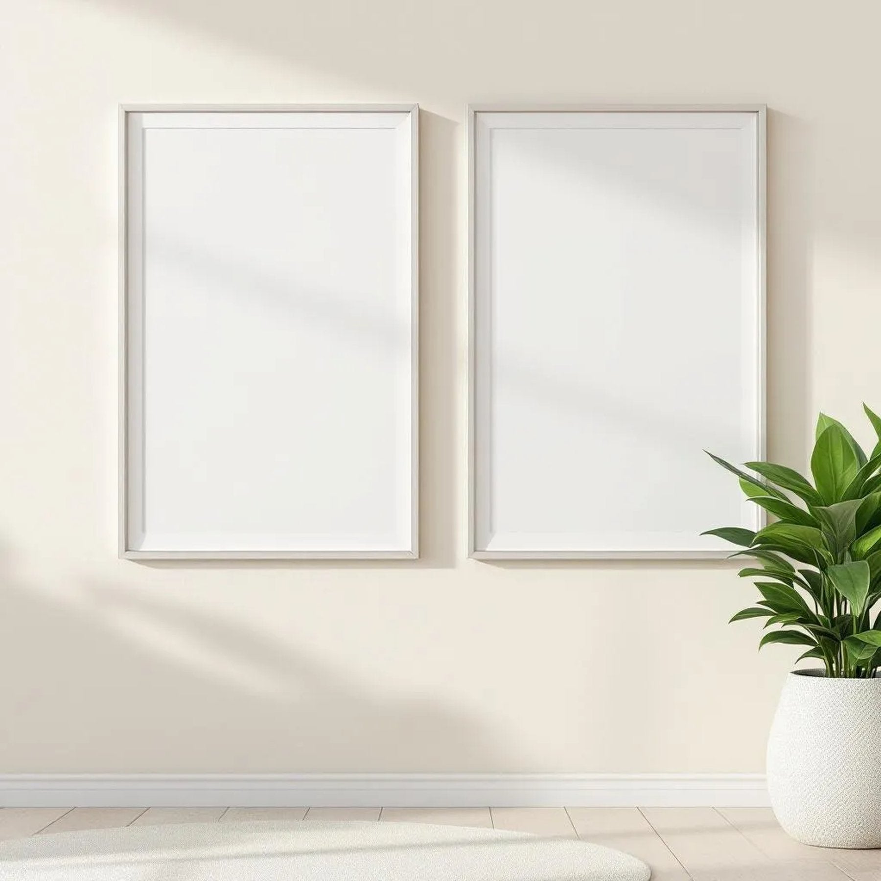 Frame Styled Room Mockup — Plain Square Frame Square 1:1 — Perspective View — #00454 | MockupBulk