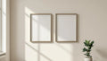 Frame Wall Art Mockup — Silver Frame Square 1:1 — Perspective View — #00455 | MockupBulk