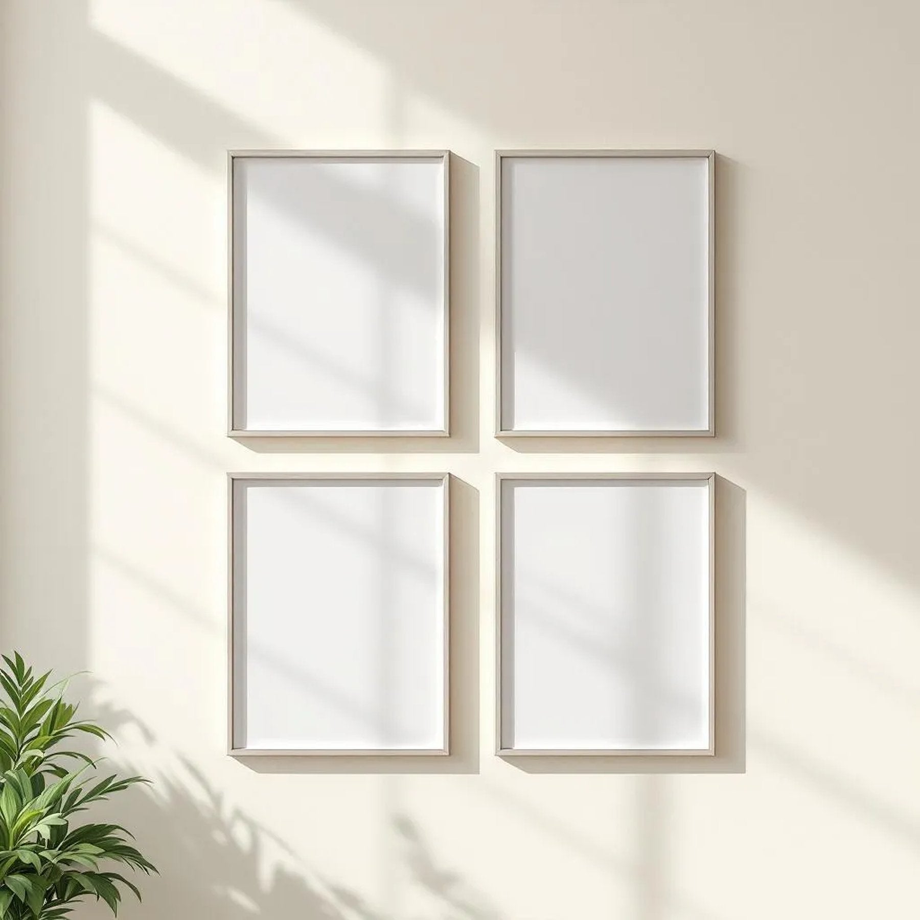 Frame Lifestyle Frame Mockup — Plain Square Frame Portrait 2:3 — Perspective View — #00457 | MockupBulk