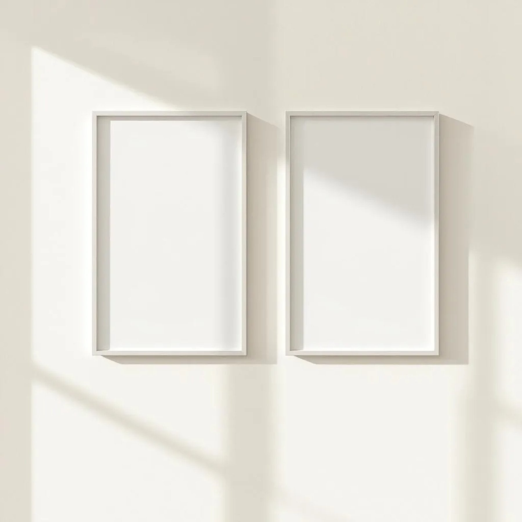 Frame Wall Art Mockup — Plain Square Frame Portrait 2:3 — Perspective View — #00460 | MockupBulk
