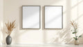 Frame Room Scene Mockup — Silver Frame Portrait 4:5 — Perspective View — #00461 | MockupBulk