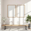 Frame Interior Frame Mockup — Plain Square Frame Portrait 2:3 — Perspective View — #00463 | MockupBulk