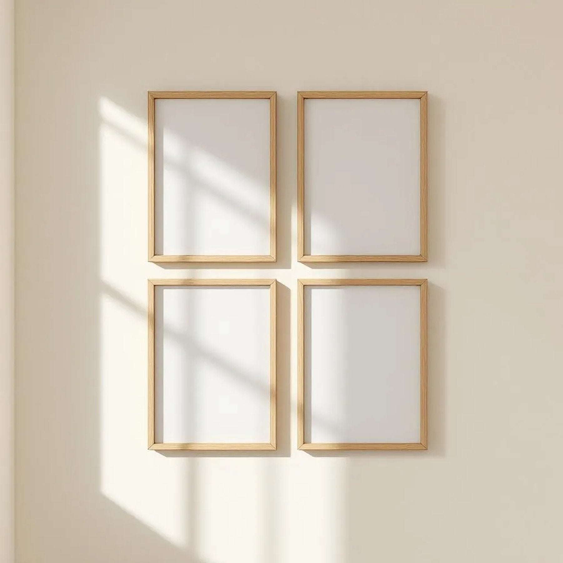Frame Interior Frame Mockup — Plain Square Frame Portrait 2:3 — Perspective View — #00466 | MockupBulk