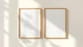 Frame Interior Frame Mockup — Raw Pine Frame Portrait 2:3 — Perspective View — #00467 | MockupBulk