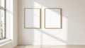 Frame Lifestyle Frame Mockup — Raw Pine Frame Portrait 4:5 — Perspective View — #00473 | MockupBulk