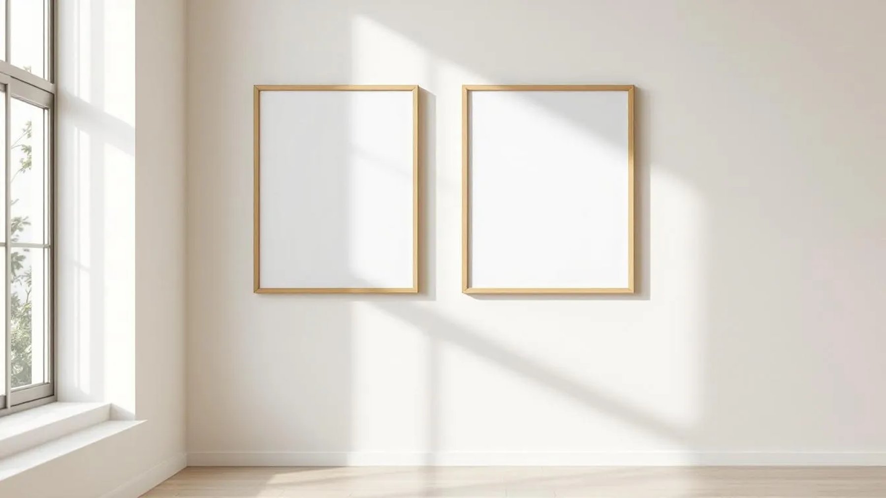 Frame Lifestyle Frame Mockup — Raw Pine Frame Portrait 4:5 — Perspective View — #00473 | MockupBulk