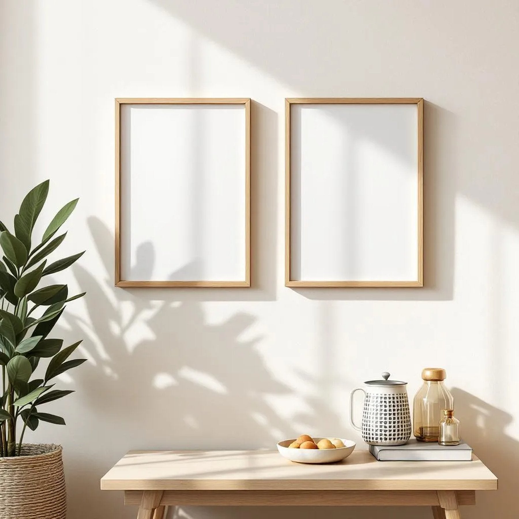 Frame Styled Room Mockup — Plain Square Frame Square 1:1 — Perspective View — #00475 | MockupBulk